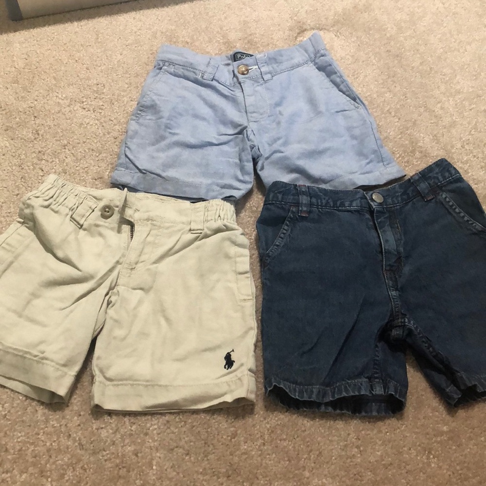 Ralph Lauren boys shorts bundle of three size 2T.
